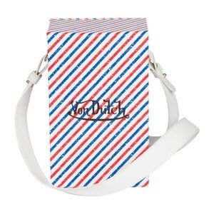 Von Dutch Striped Crossbody Bag